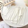 New Summer Kids' Solid Color 7-Sleeve Pajama Set