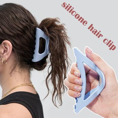 Nieuwe Siliconen Zachte Clip Klauwen voor Vrouwen Driehoek Anti-Botsing Achterhoofd Haarclip Haaraccessoires Veilig Ontwerp Dagelijkse Slijtage
