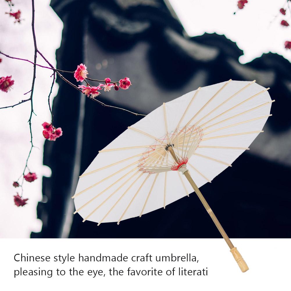   White Color   Paper Umbrella Parasol Wedding Bridal Party Decor Photo Prop (85.5cm)