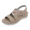 Fashion Summer Sweet Sandals For Women Generous And Fashionable Comfortable Large-Sized Thick-Soled Sandals Beach Shoes Velcro Stickers