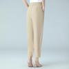 Pa Si Te Women's Elastic Waist Loose Casual Cropped Pants