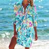 Women's Bikini Cover Up Shirt Swimwear Cardigan Printed Vacation Beach Sexy And Stylish Beachwear Ideal For Summer Pool And Beach Activities