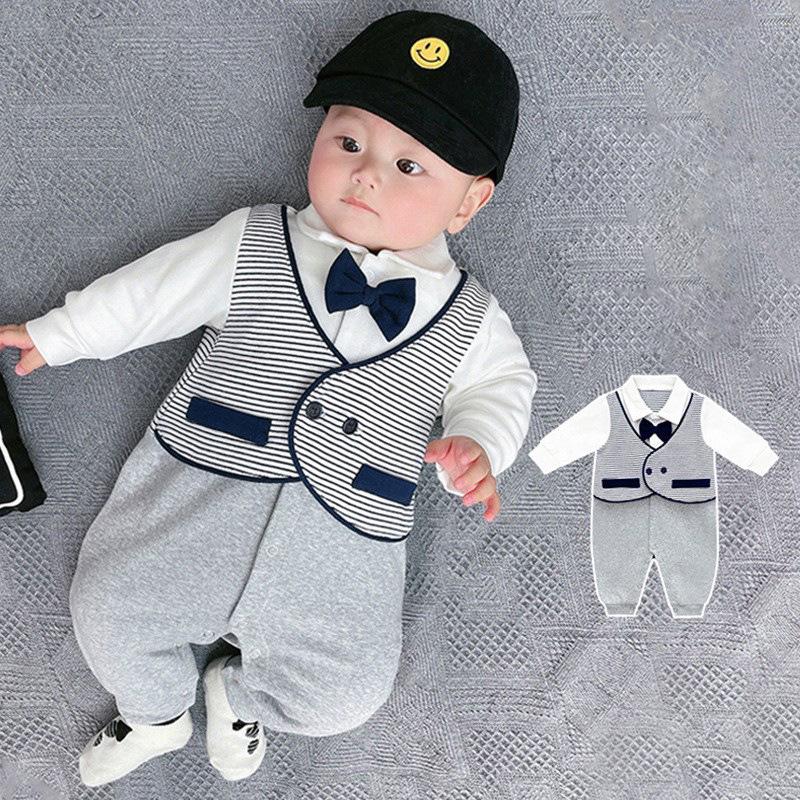 

Полосатый детский комбинезон Gentleman - весенне-осенний детский комбинезон 73 cm