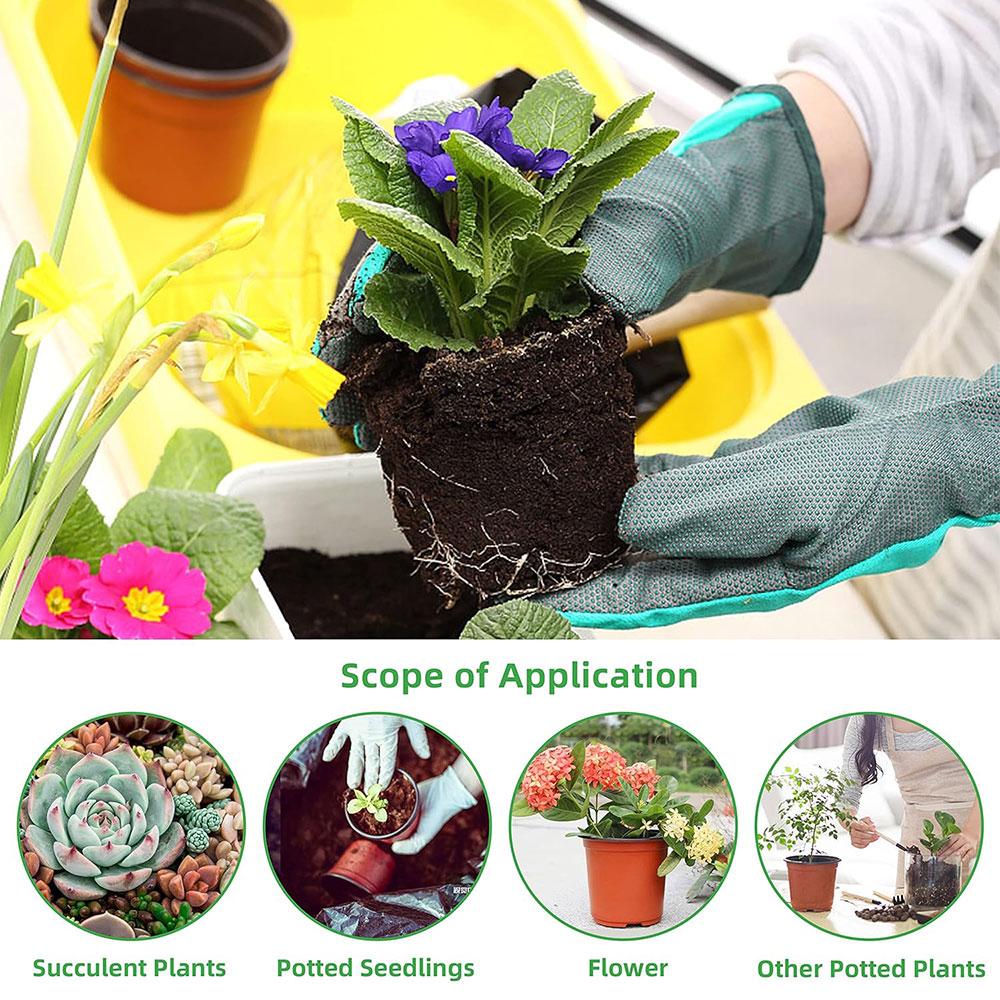 20Pcs Red & Black Nursery Pots Reusable Seed Starter Trays for Hydroponic Plants Flower Growing Home & Outdoor Planter Supplies