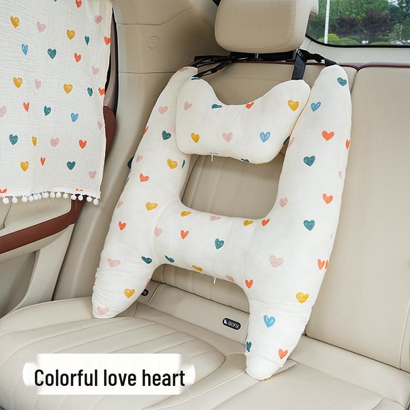 Cartoon Cotton Baby Seat Belt Shoulder Pad & Neck Support Pillow