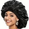 Satin Silky Bonnet With Adjustable Tie Band, Lightweight Sleeping Hair Cap For Women Men, Hair Care Night Bonnet