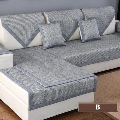 Bawełniana tkanina lniana Sofa kanapa Jednolity kolor przekrojowe pokrowce Sofa Ręcznik do salonu Home Narożnik Sofa Ręcznik