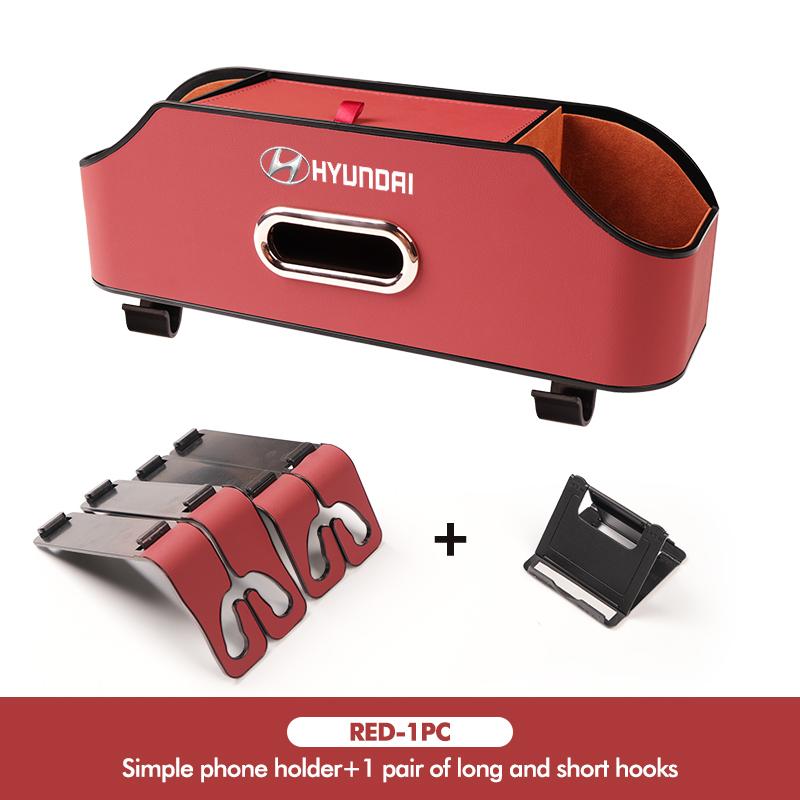 Car Seat Back Cup Holder Storage Box Tissue Box Hook Phone Holder For Hyundai Ioniq Sonata Elantra Solaris Creta Accent SantaFe RR8