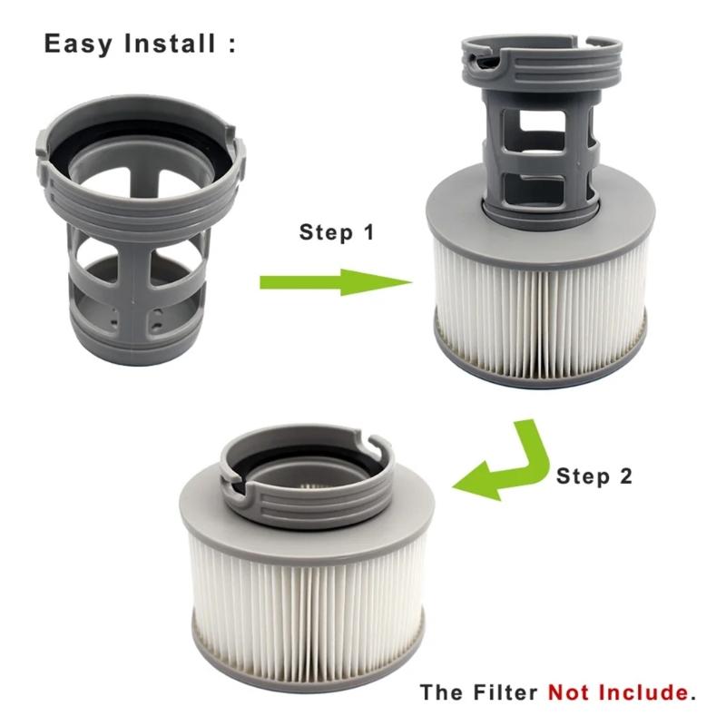 Universal Swimming Pool Filter Cartridges Holder Adjustable Pool Filter Frame for Inflatable Hot Tubs Pool Accessory