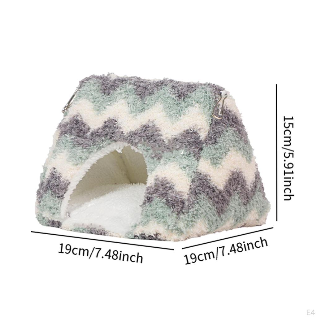 Bird Cave Bed Winter Shelter with Detachable Cushion for Budgies and Lovebirds