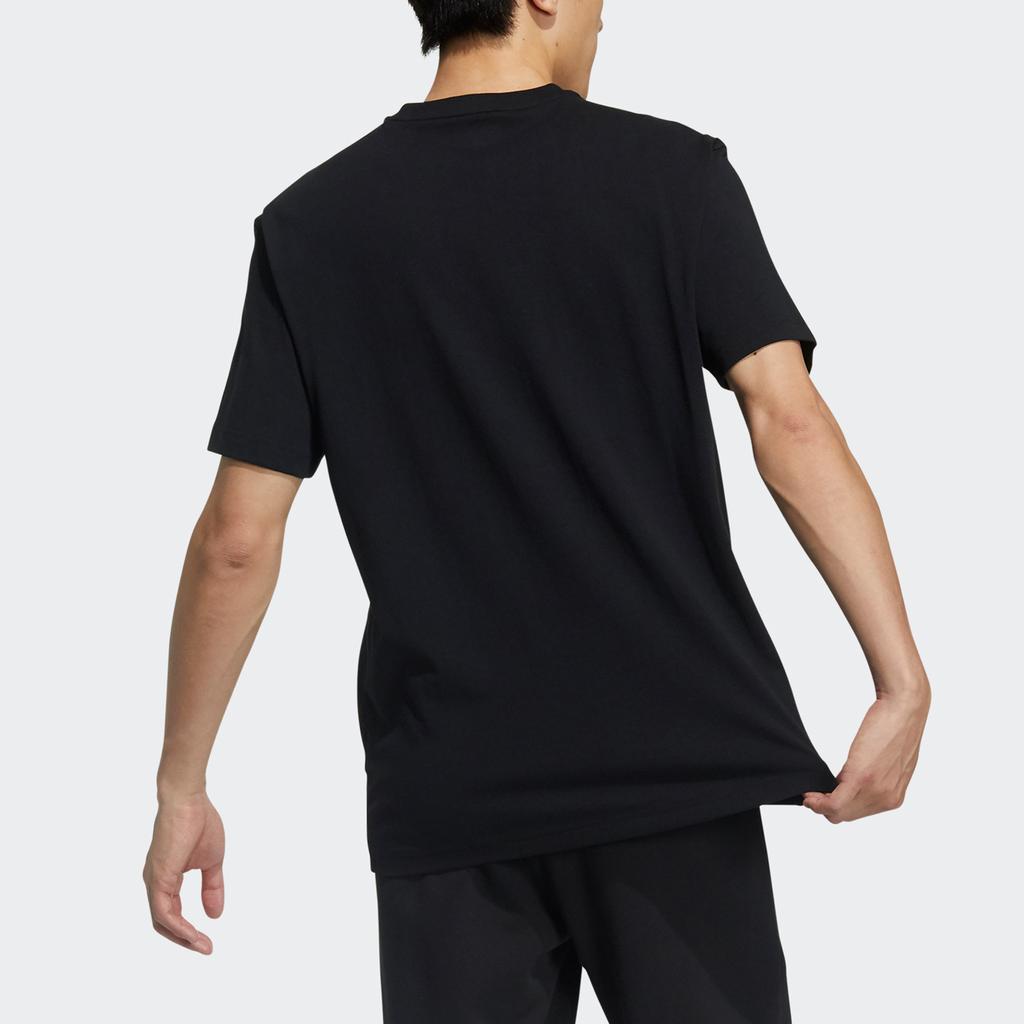 Adidas Neo Round Neck Sports Casual Printed T-Shirt Men Tops Black GP4891
