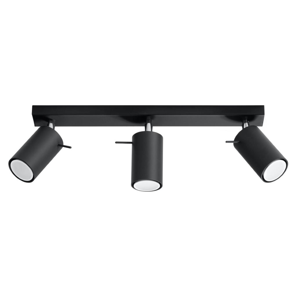 Plafon Ring 3 Gu10 Czarny Sollux Sl.0093