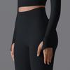 Nahtlose High-Waist Yoga-Hose mit Po-Lifting für Damen - Unifarbene Fitness- und Laufbekleidung