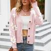 Women's Sweater Jacket Loose Printed Casual Knitted Cardigan Top