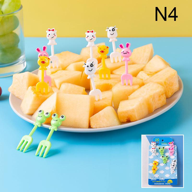 Bento Sebze Tabakları Sevimli Mini Yürümeye Başlayan Çocuk Meyve Çatalları Kürdanlar