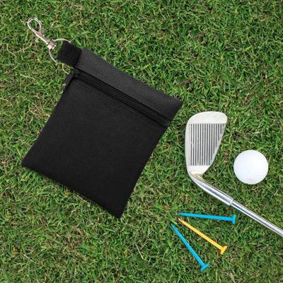 Golf Ball Carrier Bag with Lobster Buckle Portable Golf Tee Holder Zipper Golf Ball Waist Pouch for Holding 7 Standard
