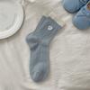 Women's Thin Cotton Love Bow Embroidery Color Collision Mesh Breathable Tube Stack Socks