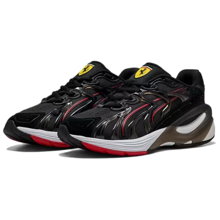 New SCUDERIA FERRARI x PUMA Inverse Collection Anti Slip Wear Resistant Low Top Training Shoes Unisex Black 308851-01