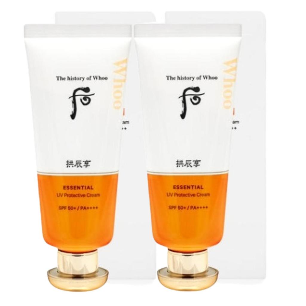 The History of Whoo Gongjinhyang Essential UV Protective Cream SPF50+ PA++++ 60ml | Korean Herbal Daily Sunscreen & Moisturizing UV Care