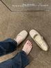 Fashion Flat shoes for women 2025 Spring and Autumn round toe French retro flat  solid color Mary Jane single shoe large size 42 43 44