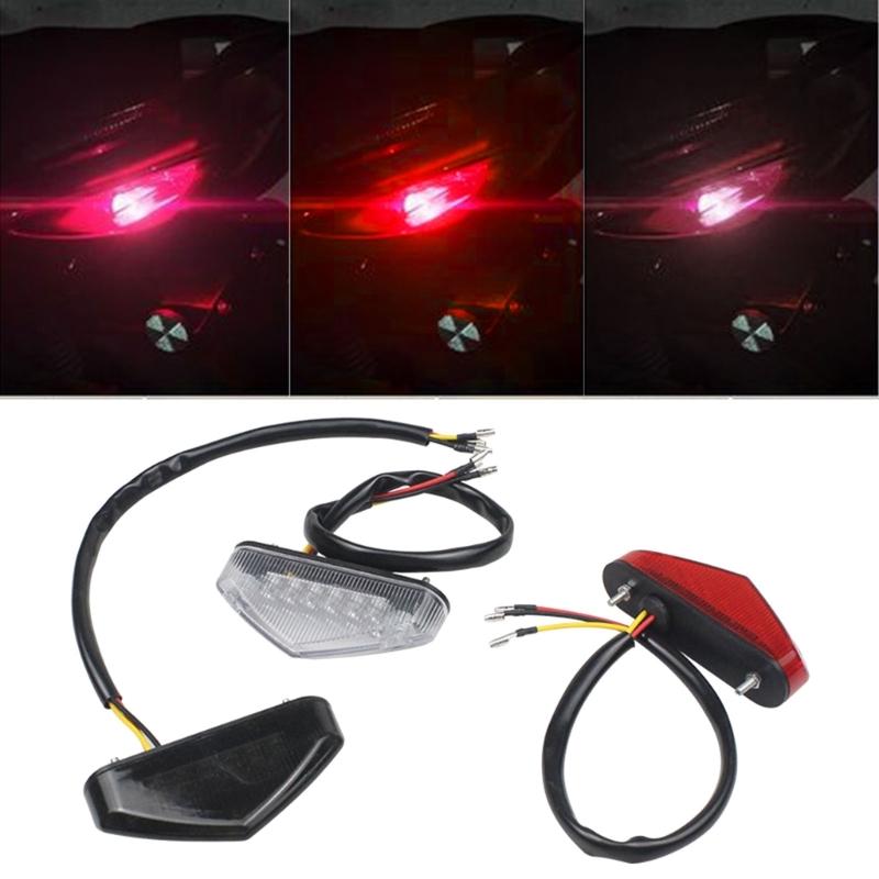 Weatherproof Motorcycle LED Braking Lamp Rear Light Quick Release Installation High Luminosity Design for Various Bikes