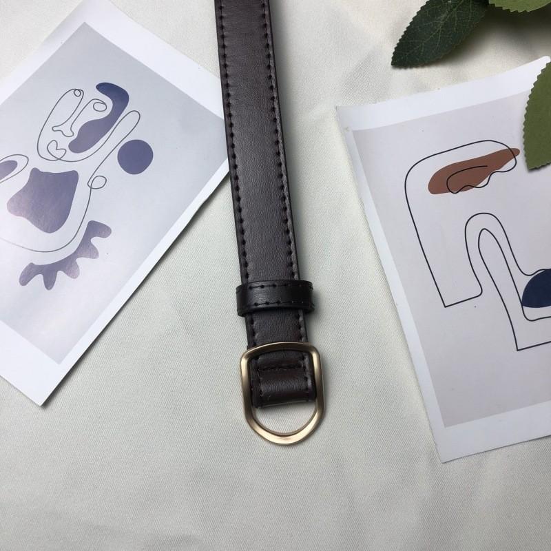 

Шикарный корейский черный пояс на талию для женщин, стильный мягкий ПУ модный аксессуар Brown Gold Buckle