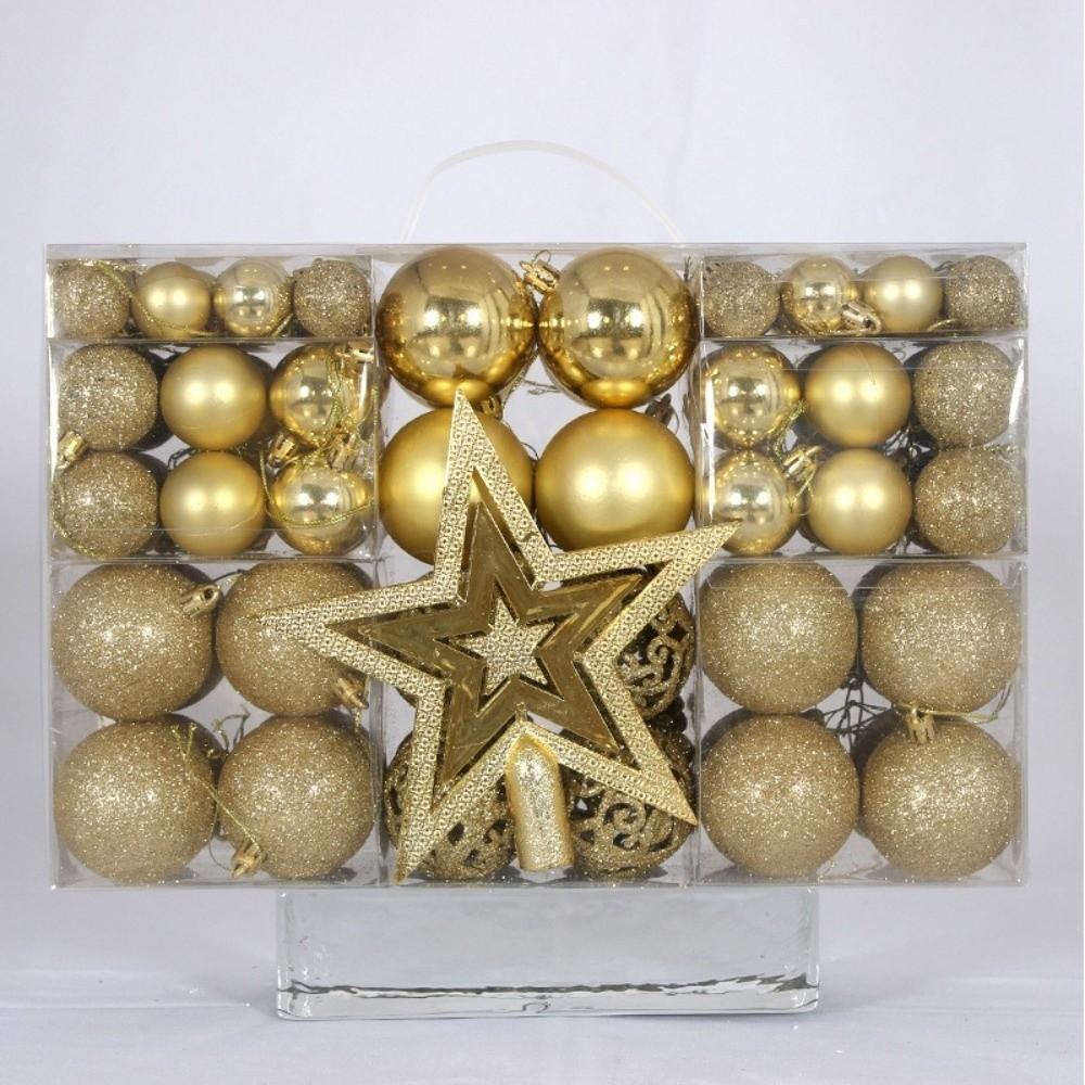 101Pcs Plastic Christmas Ball Set Multiple Color Christmas Ball Gift Box Home Decor