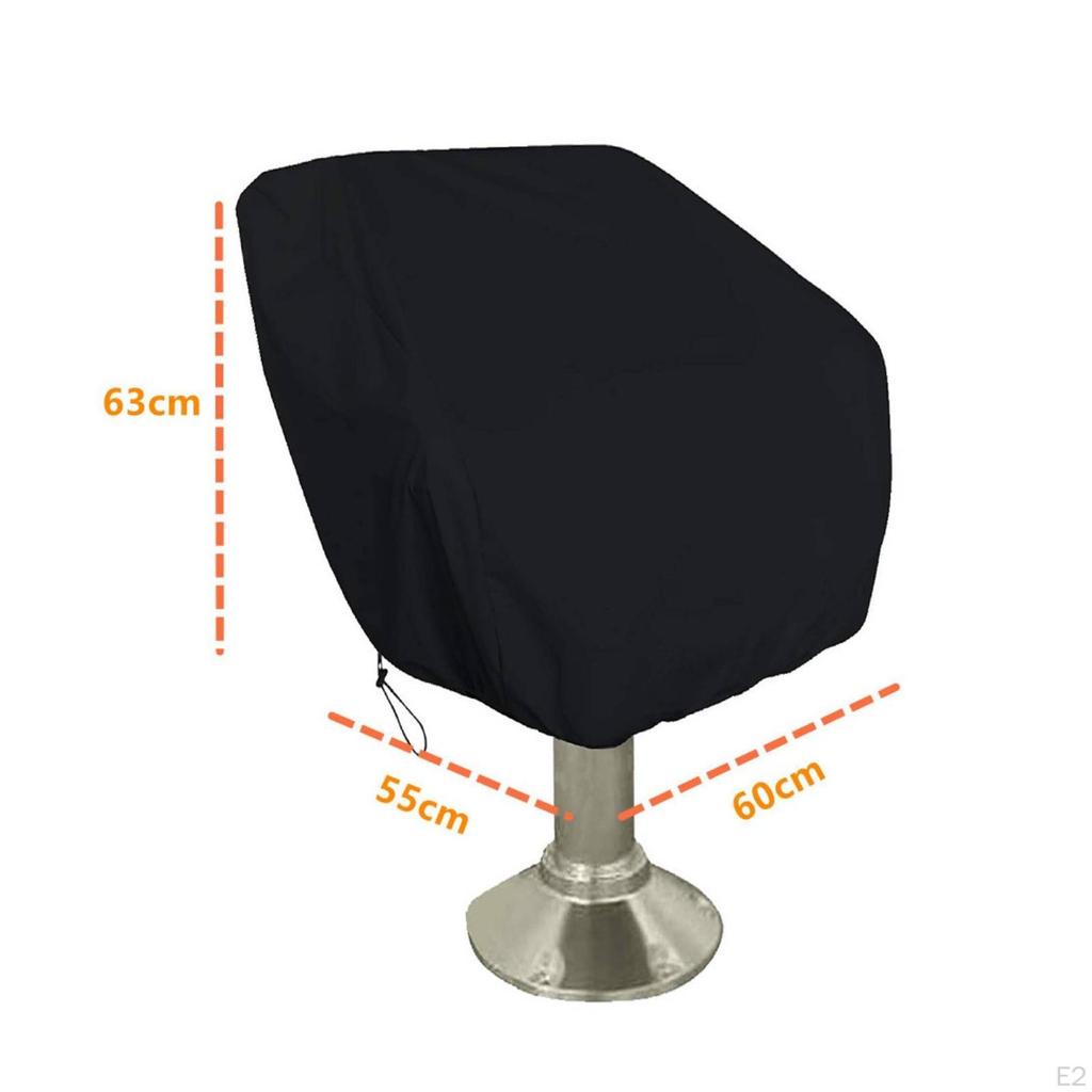 Boat Helm Chair Cover Long-Lasting Seat Full Coverage for Marine