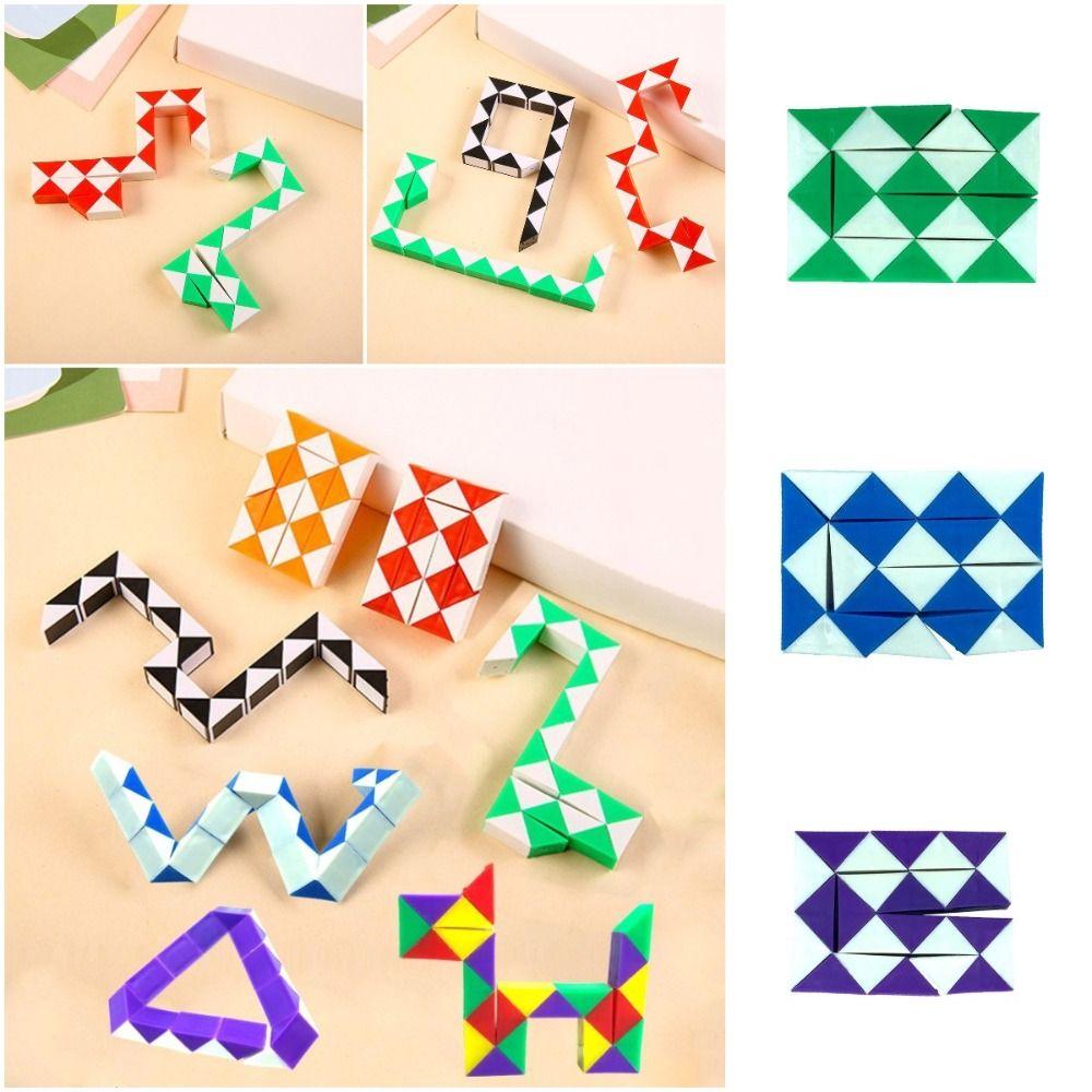 Folding Magic Snake Cube Transformable Cube Magic Snake Ruler Puzzle  Gifts