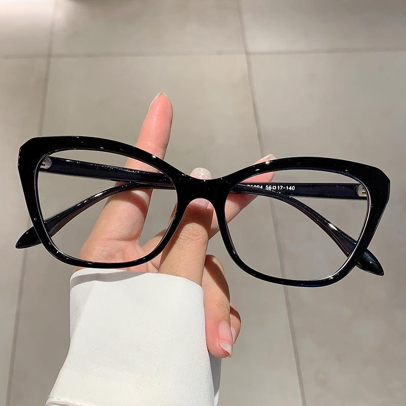 

New Fashion Cat Eye Anti Blue Light Glasses For Women High Quality Luxyry Designer Ultralight Double Color Frame Reading Glasses 0