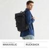 [Machiavellic] CHASE DOUBLE LINE 4 BACKPACK BLACK(019)