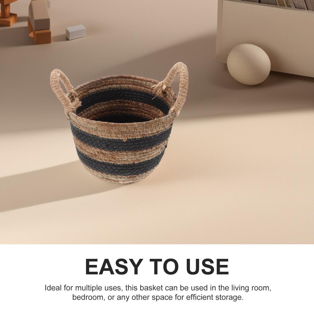 Large Capacity Wicker Storage Basket Handmade Rattan Ganizing Bin Plant Pot Holder Towel Container Produce Hamper Toy