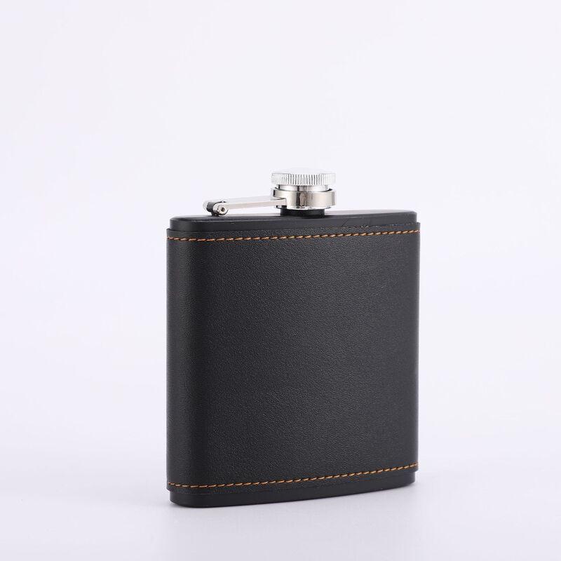 Retro Faux Leather Stainless Steel Hip Flask