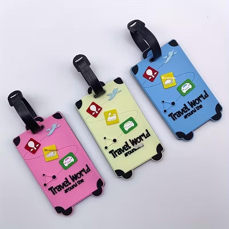New Soft Rubber Luggage Tag Anti-lost Writing Logistics Identification Boarding Pass Suitcase Name Tag Silicone Luggage Tag