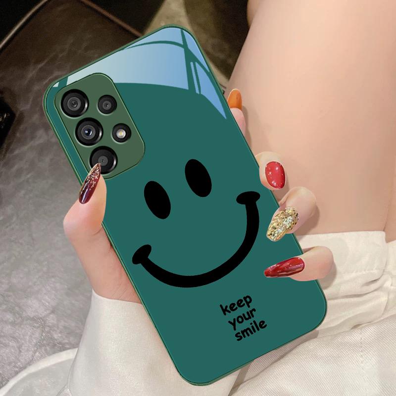 Gehärtetes Glas Handyhülle Für Samsung Galaxy S10 4G S20 11E 30 S21 21Fe 22 Pro S23 Ultra 5G S8 S9 Plus Keep Your Smile