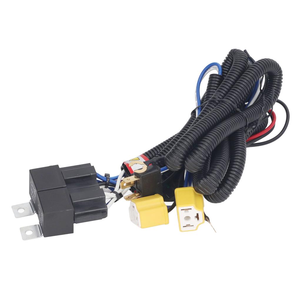 H4 Headlight Relay Harness High Temperature Resistant Ceramic Socket H6054 7x6 Headlamp Wiring Harness Kit