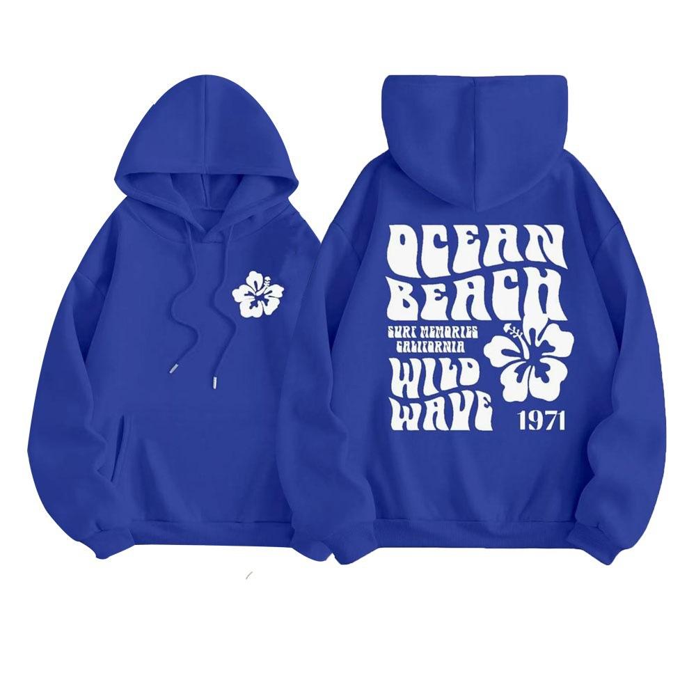 American new cross-border Amazon independent station hooded sweater women's print pullover hoodie sweater long sleeve outer wear
