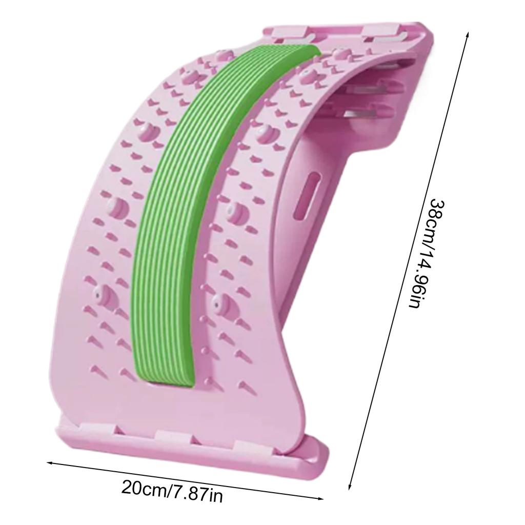Rückenstrecker 3-stufig verstellbare Höhe Rückenstreckbrett Fitness Taille Nacken Lendenwirbelsäule Massager Wirbelsäulenstütze Muskelentspannung