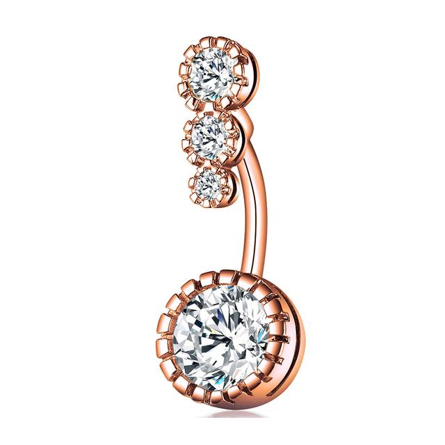 Kristallnavelpiercingar Navelpiercing Zirkon Hängande Kropp Navelpiercing Smycken För Kvinnor Strand Navelpiercingar