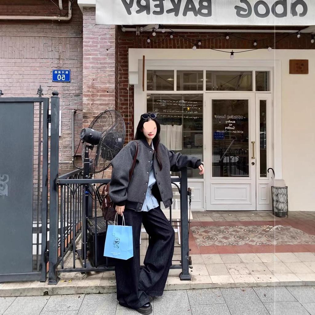 Women's American Retro Baseball Jacket - Autumn/Winter 2025, Korean Style, Loose, Casual, Versatile