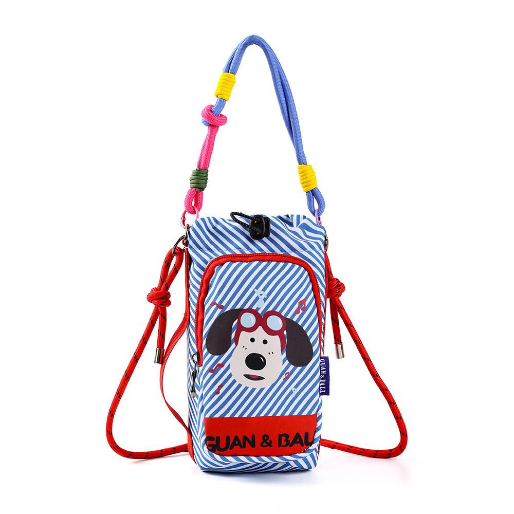 Nylon Cute Cat Shoulder Bag With Striped Design For Daily Casual Use
