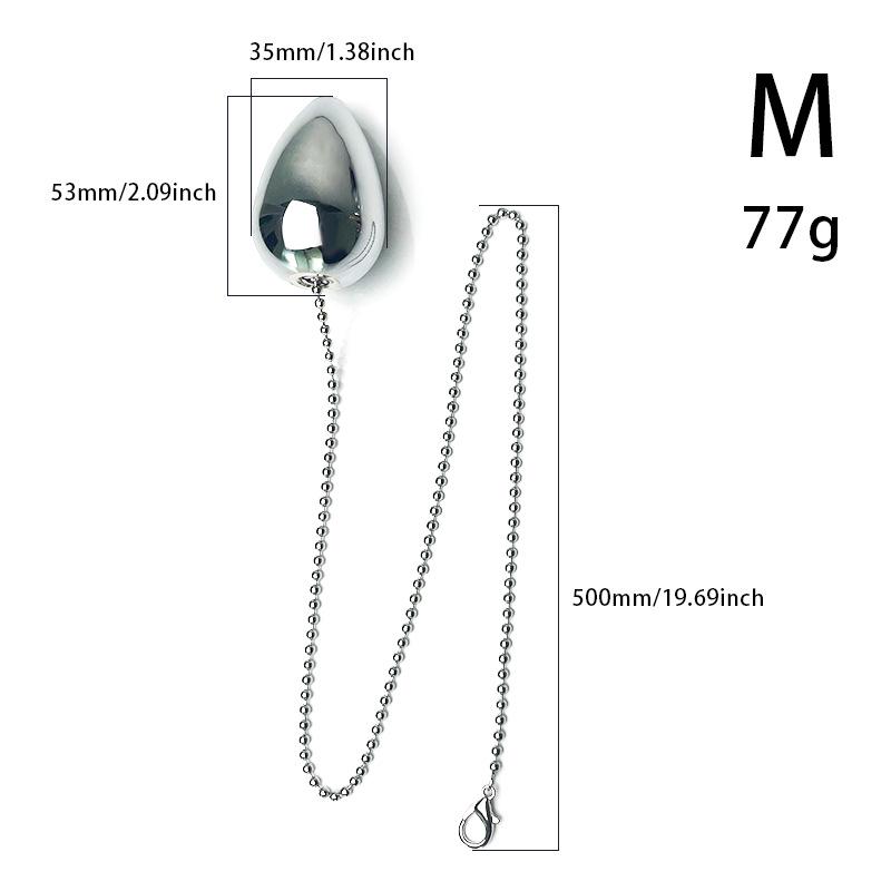 Metallperlen-Analplug-Kette mit Leine für Erwachsene