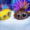 PVC Aquarium Submarine Ornament Waterproof Fish Tank Shelter Decor for Shrimp Crayfish Small Fish Hideout Landscape Accessory