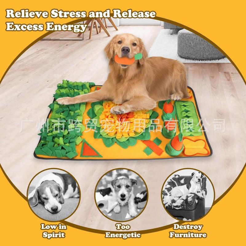 Interactive Snuffle Mat Dogs With Crinkle Sound Plush Grass Patch Treat Dispensing Toy Mental Stimulation Slow