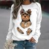 Women's 3D Pullovers O-neck Long Sleeve Cat Puppy Fashion Animal Cute Pet Print Hoodies Large Casual Street Wear Oversize Sweatshirt Ootd