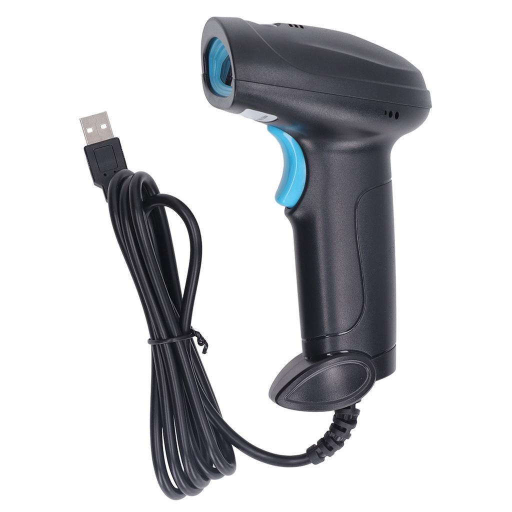 1D Barcode Scanner High Accuracy Fast Decoding Ergonomic USB Wired 1D Barcode Reader for Supermarket Warehouse