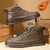 Winter Velvet Martin Boots Waterproof and Non-slip High-top Shoes Thick-soled Thickened Warm Short Boots Casual Leather Shoes