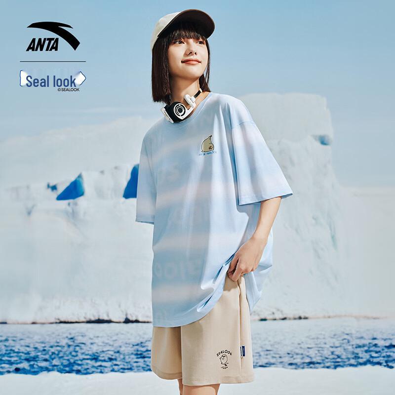 Anta x Seal Kankan Unisex Short Sleeve Casual T-Shirt 175/L