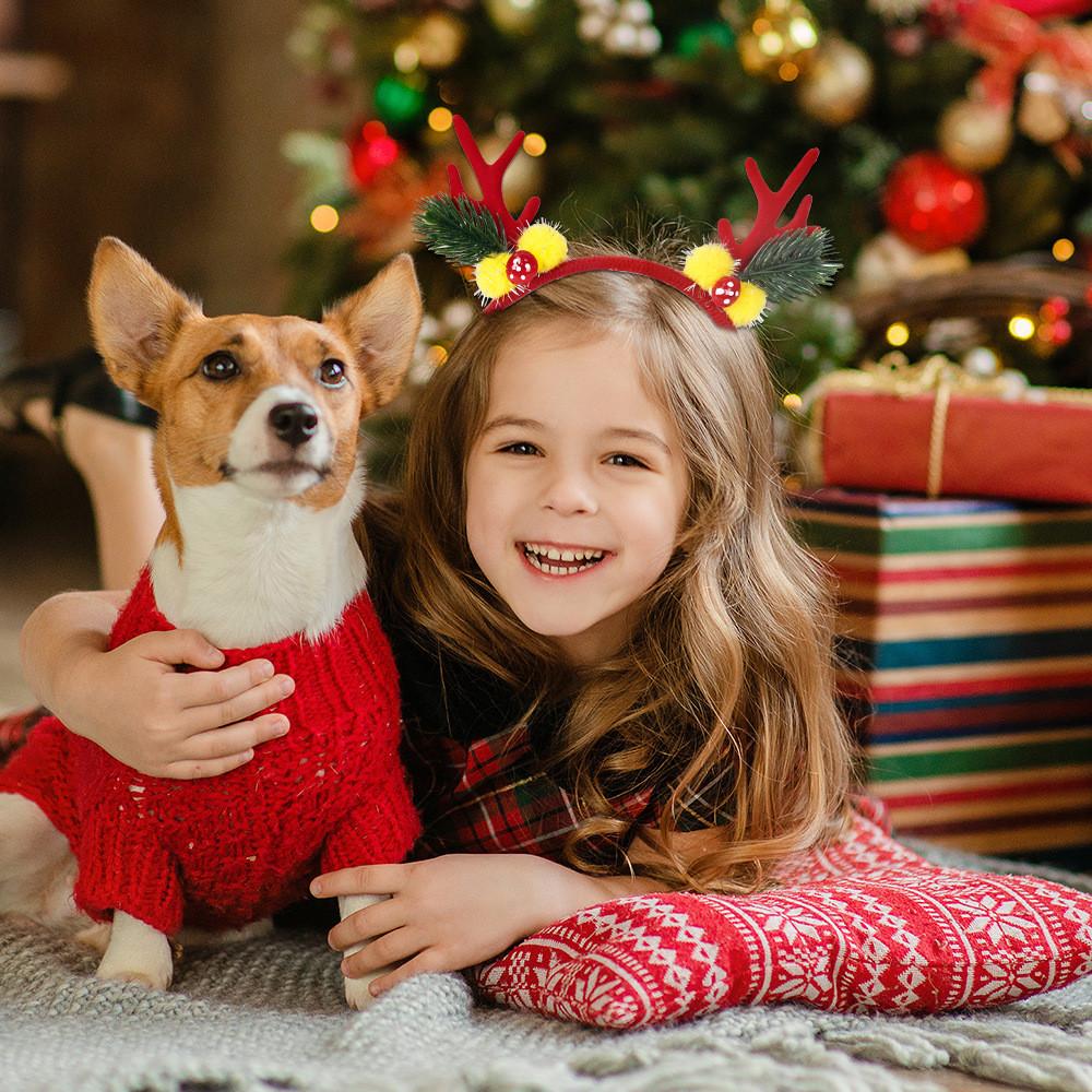 Christmas Party Charming Headband With Adorable Antlers And Design Fun