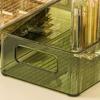 Desktop Organizer Tray Large Capacity Rectangular Shaped PET Snacks Storage Box for Office